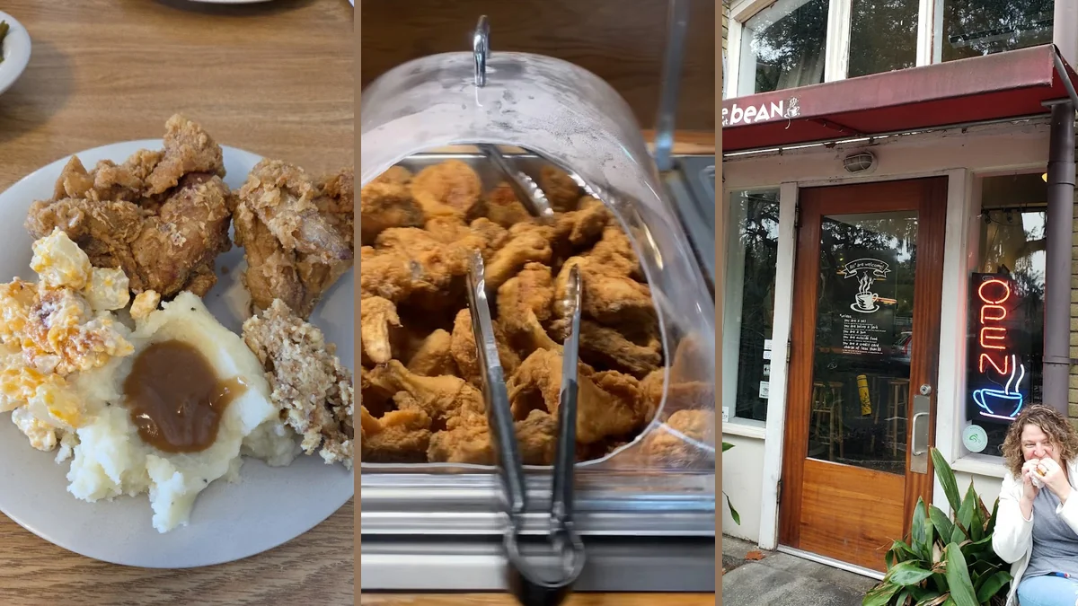 Down-home restaurant setting with hearty meals.